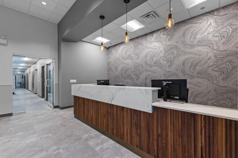 The check-in counter inside NS Family Dental